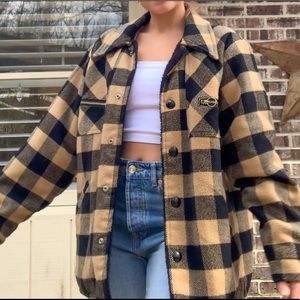 Flannel fleece-lined jacket